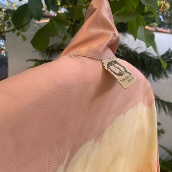 Vtg Tie Dye Crop Jacket with Collar | Pink, Orange. Yellow Gradient | S | Bomber - Picture 10 of 16